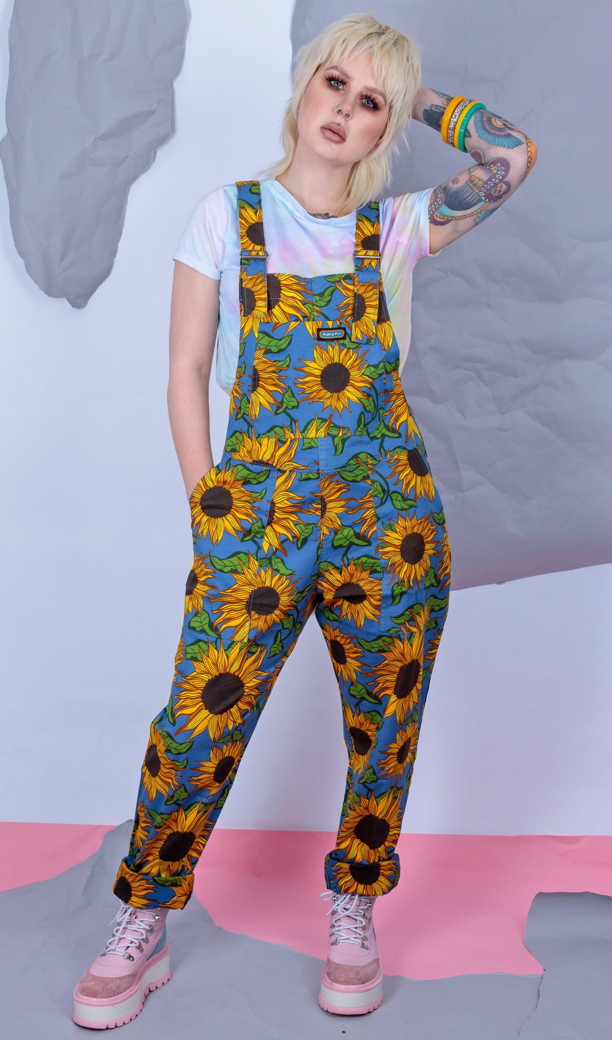 Sunflower Stretch Twill Dungarees Ego Clothing